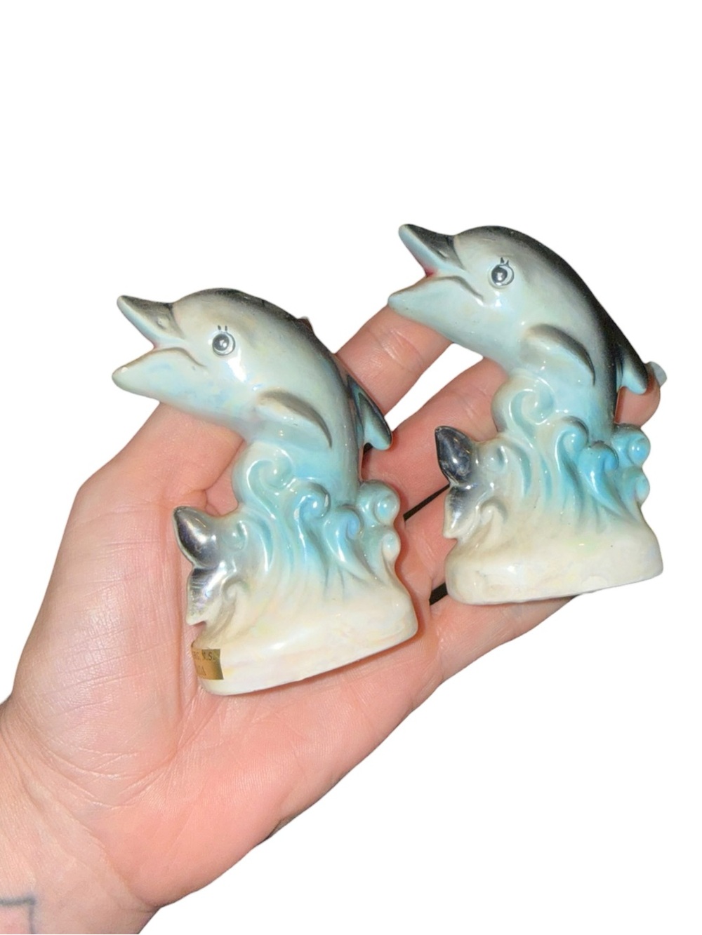 Vintage dolphin salt and pepper shakers